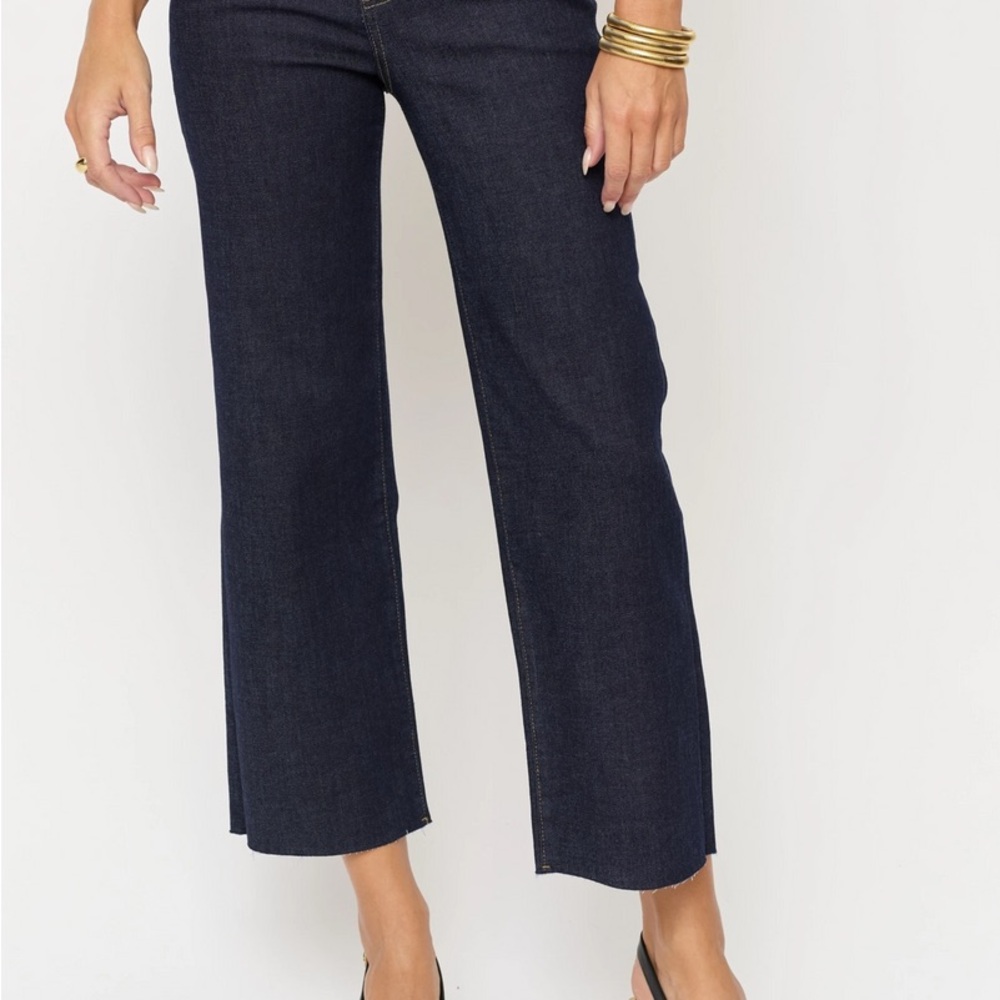 Oliver Logan Aberdeen Wide Leg Cropped Timbers Dark Wash - Picture 8 of 15